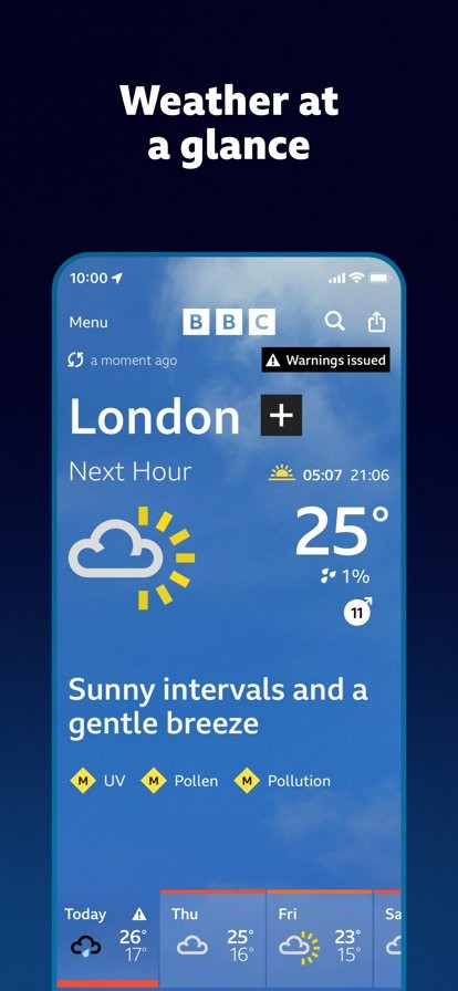 bbc weather app